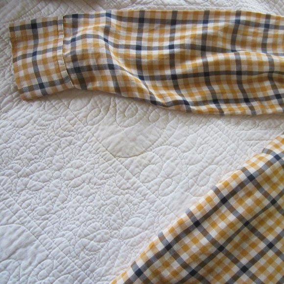 J. Crew Top 6 Boyfriend Shirt Topaz Plaid Button Down Mustard G9912 - Picture 5 of 10